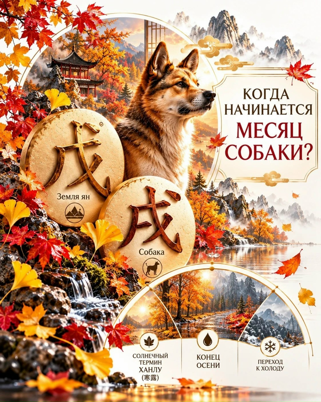 Когда начинается месяц Собаки по Ба-цзы?